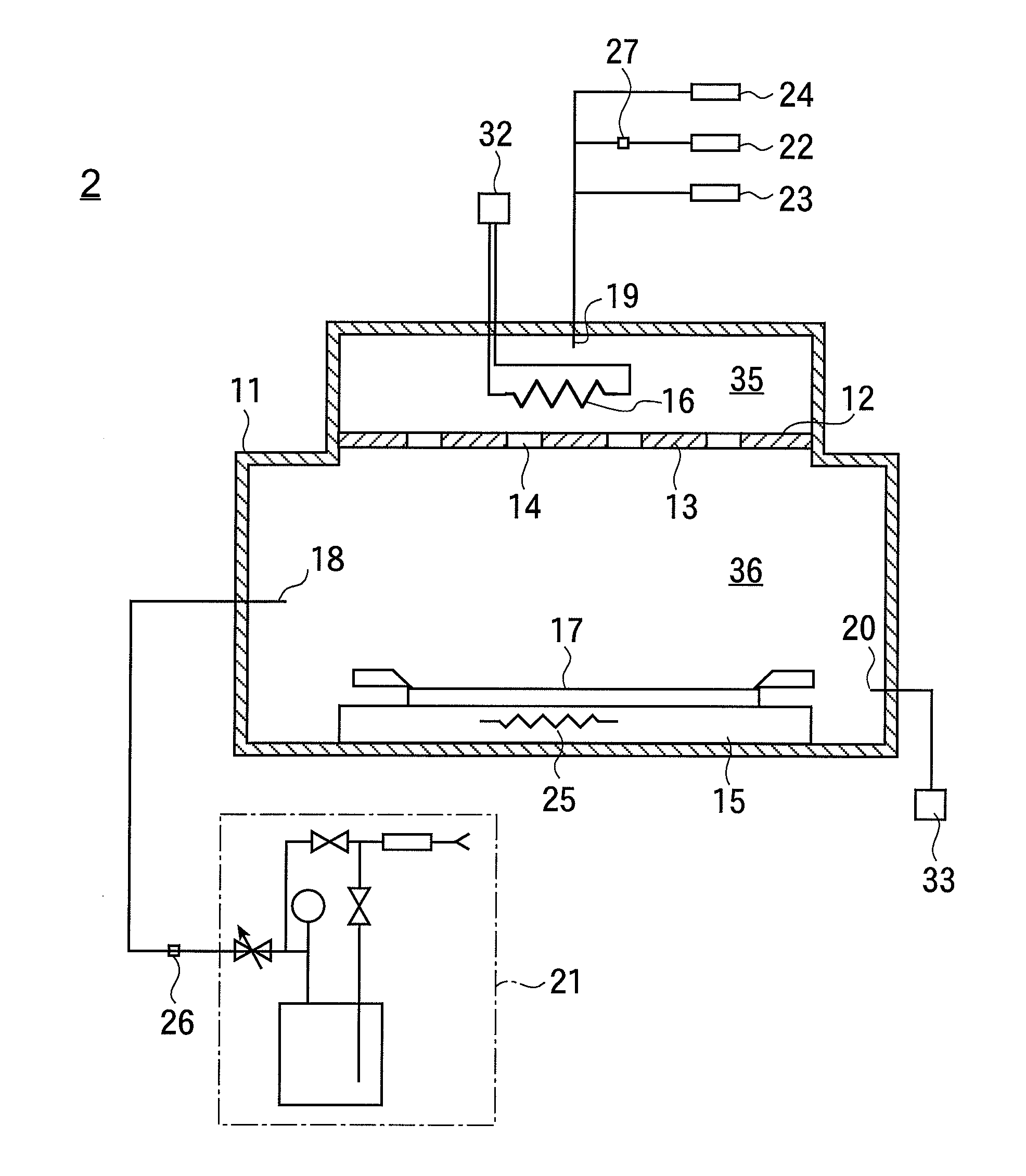 Film forming apparatus and a barrier film producing method