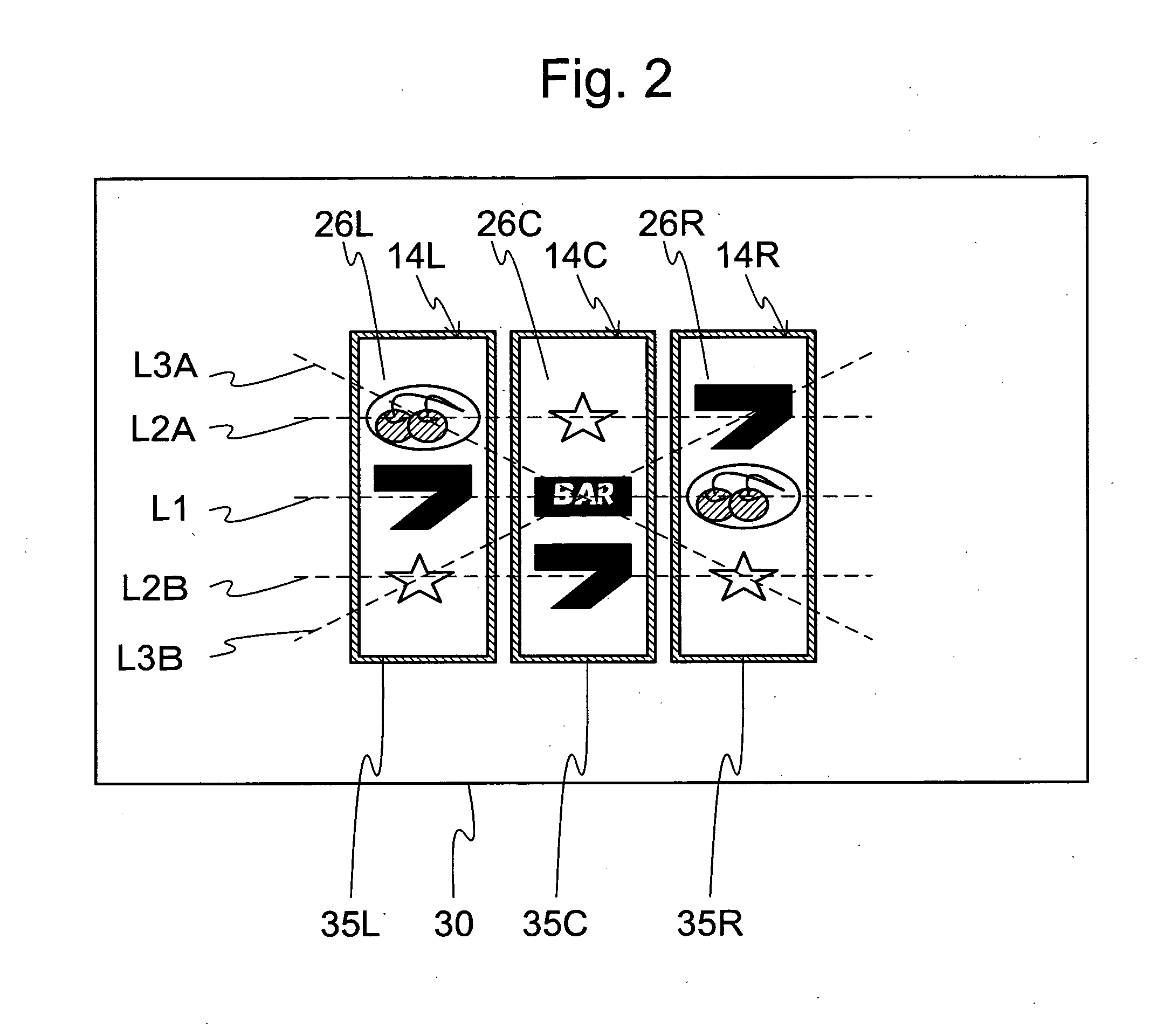 Gaming machine and display device therefor