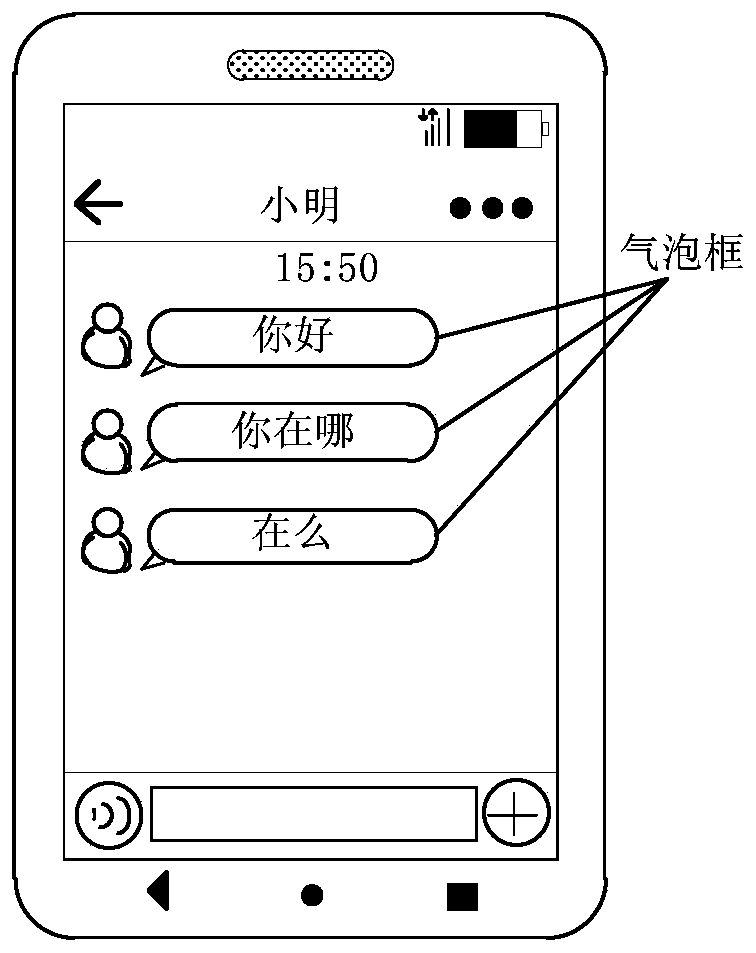Message display method and device