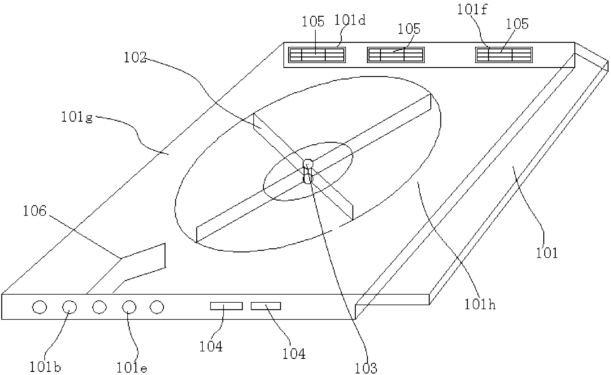 Heat dissipation device of notebook computer