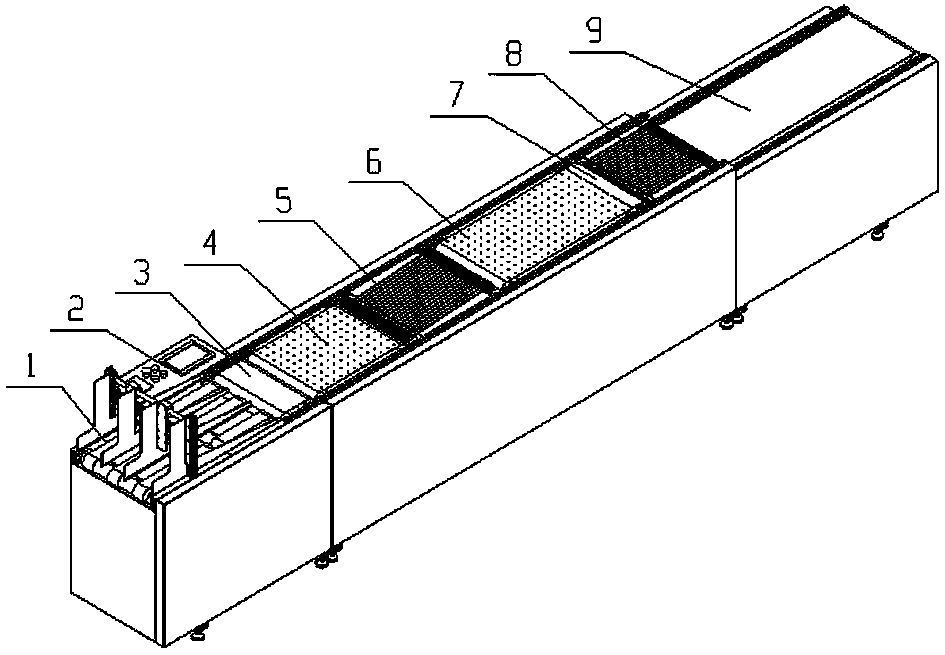 Paging machine with four-stage segmented structure