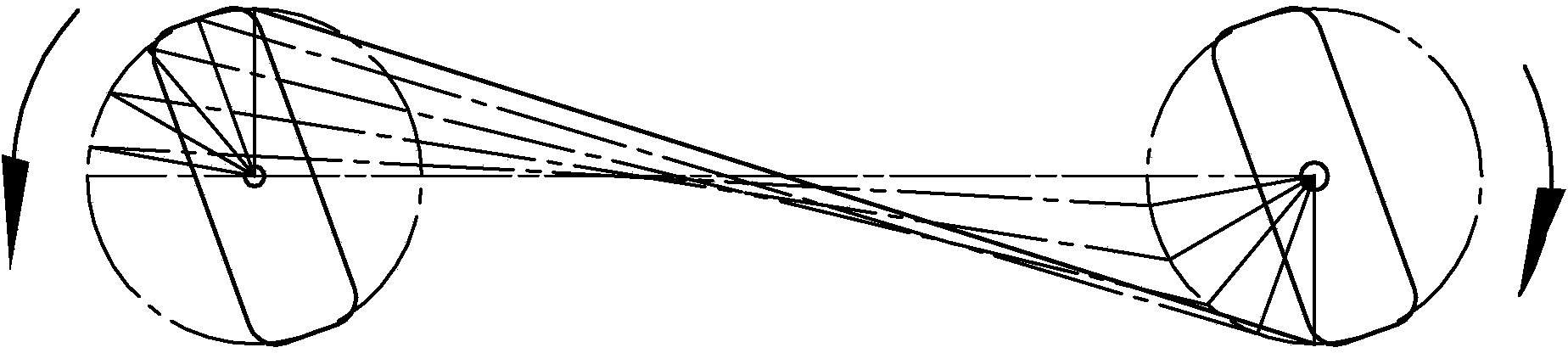 Vehicle longitudinal travel steering mechanism