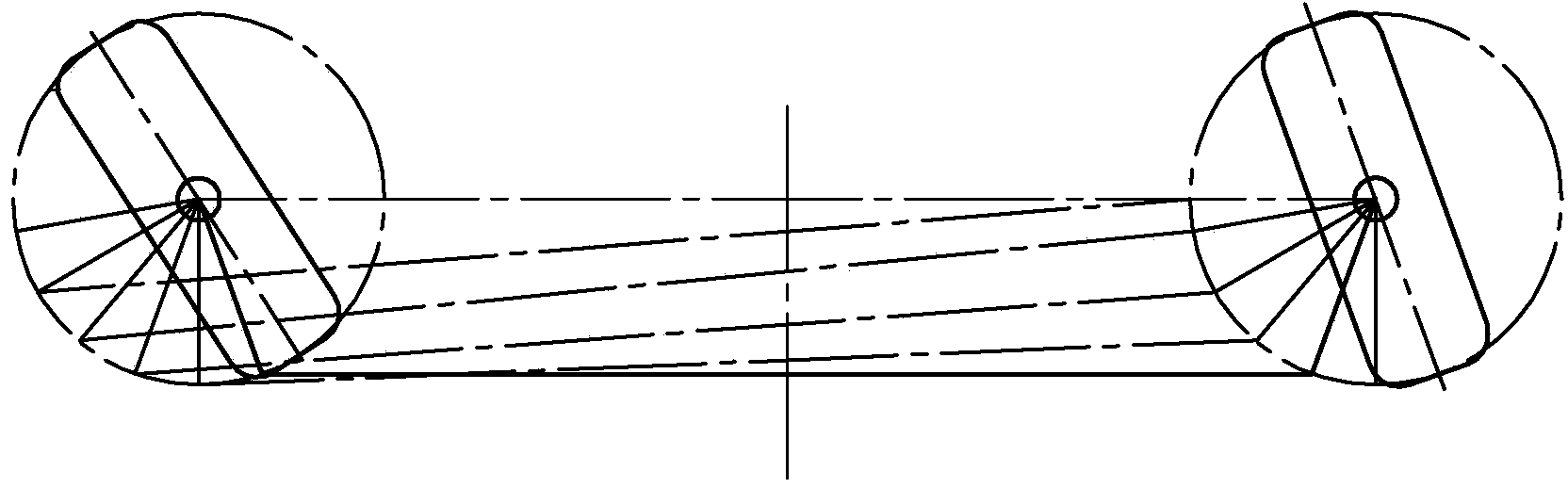 Vehicle longitudinal travel steering mechanism