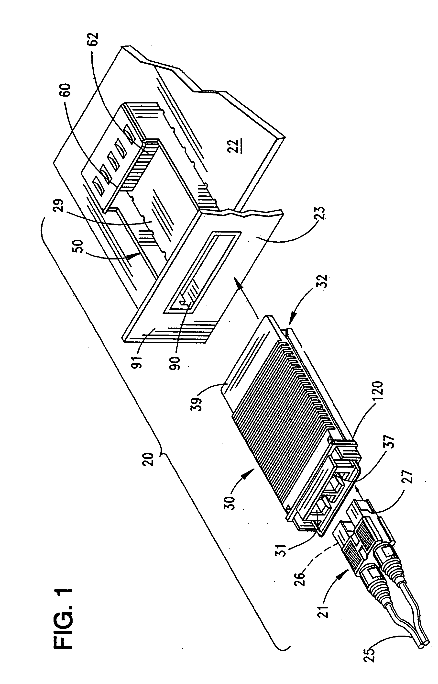 Adapter module with insertion guide aspect