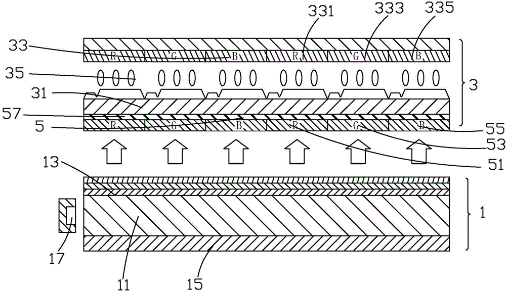 High-color-gamut liquid crystal display module structure