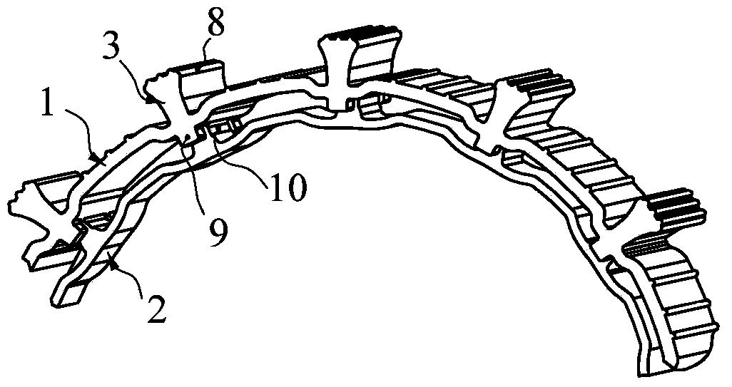 Elastic caterpillar band capable of realizing telescopic deformation