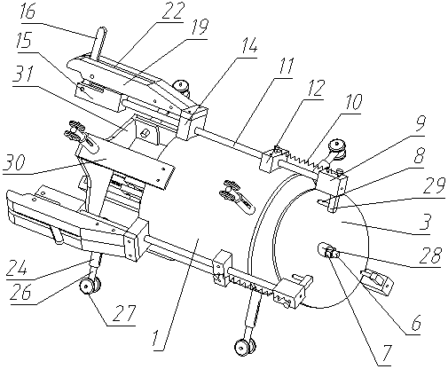 Continuous-pace tube inner robot based on swash plate driving