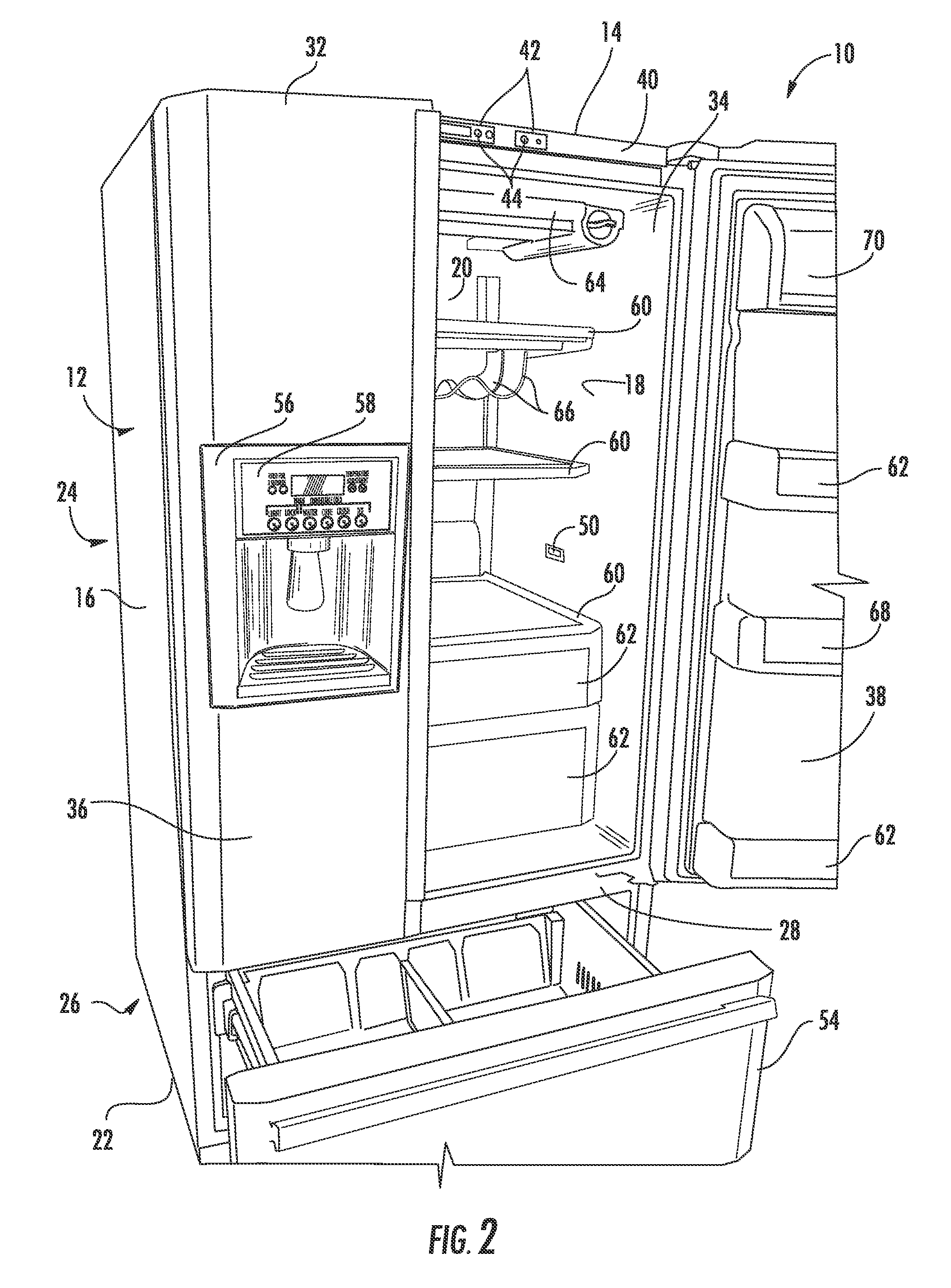 Refrigerator having compartment capable of converting between refrigeration and freezing temperatures