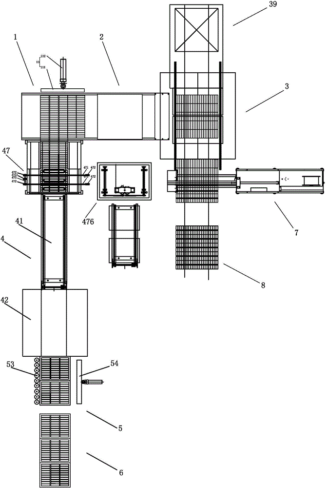 Offline automatic brick stacking assembly line and brick stacking method