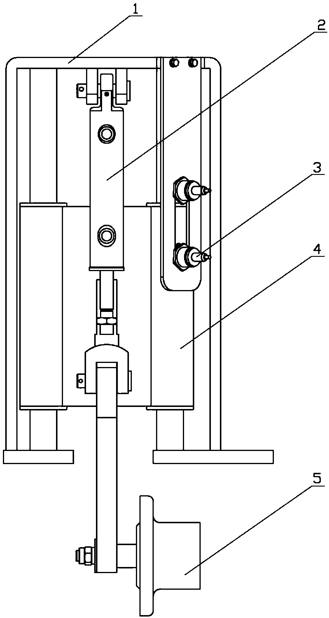 Independent guide mechanism used for road-rail motor tractor