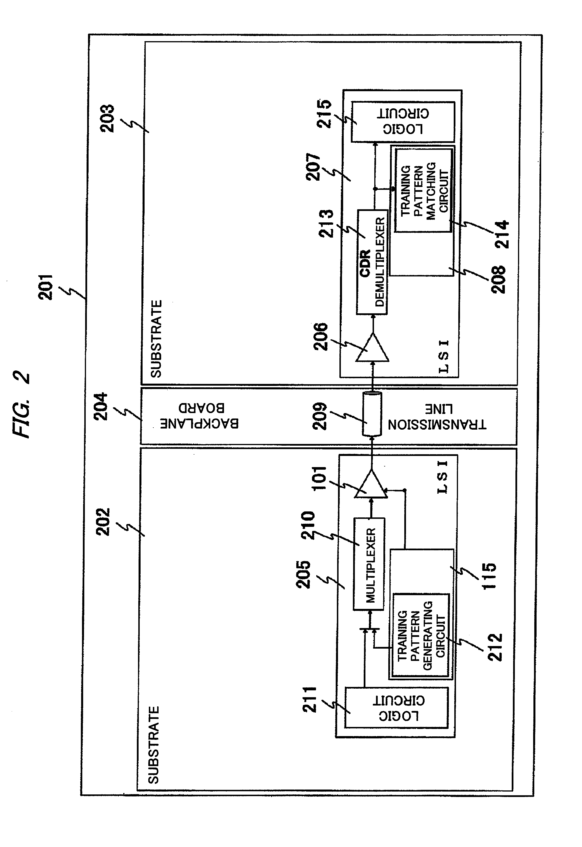 Interface circuit, lsi, server device, and method of training the interface circuit