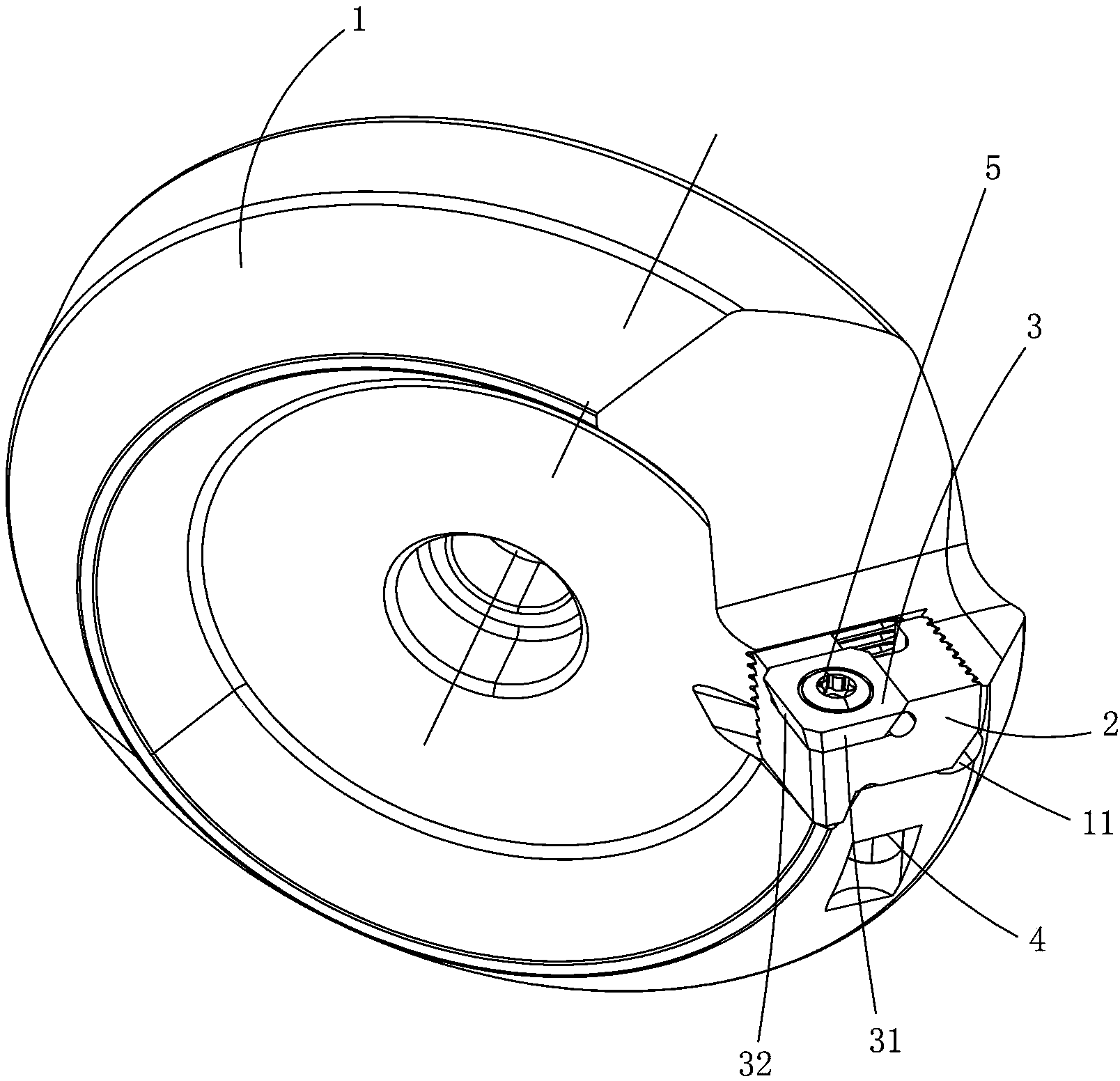 Rotary cutting tool with stable structure