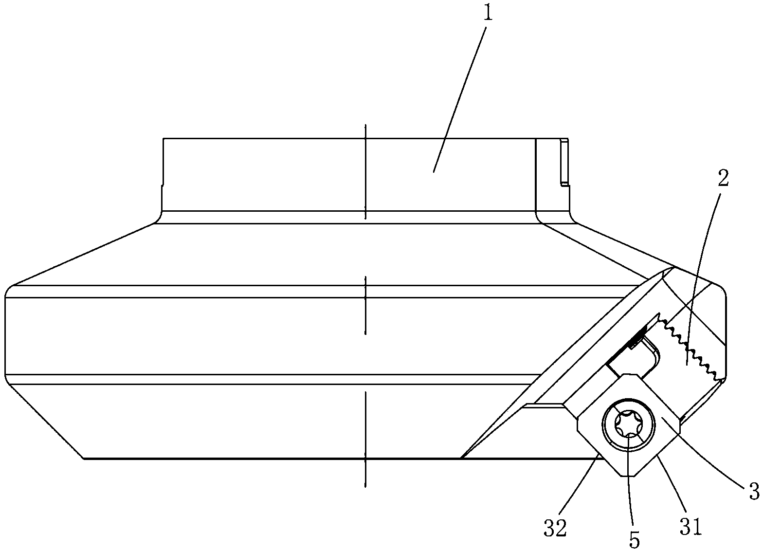 Rotary cutting tool with stable structure