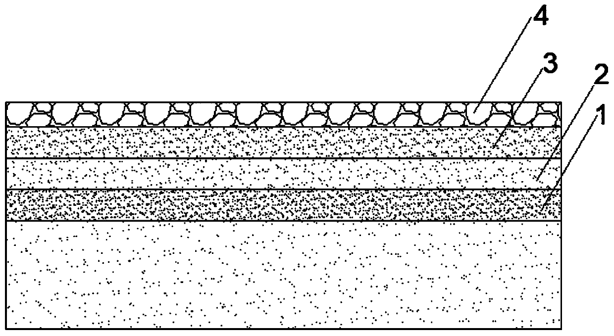 Self-luminous road pavement structure and construction method thereof