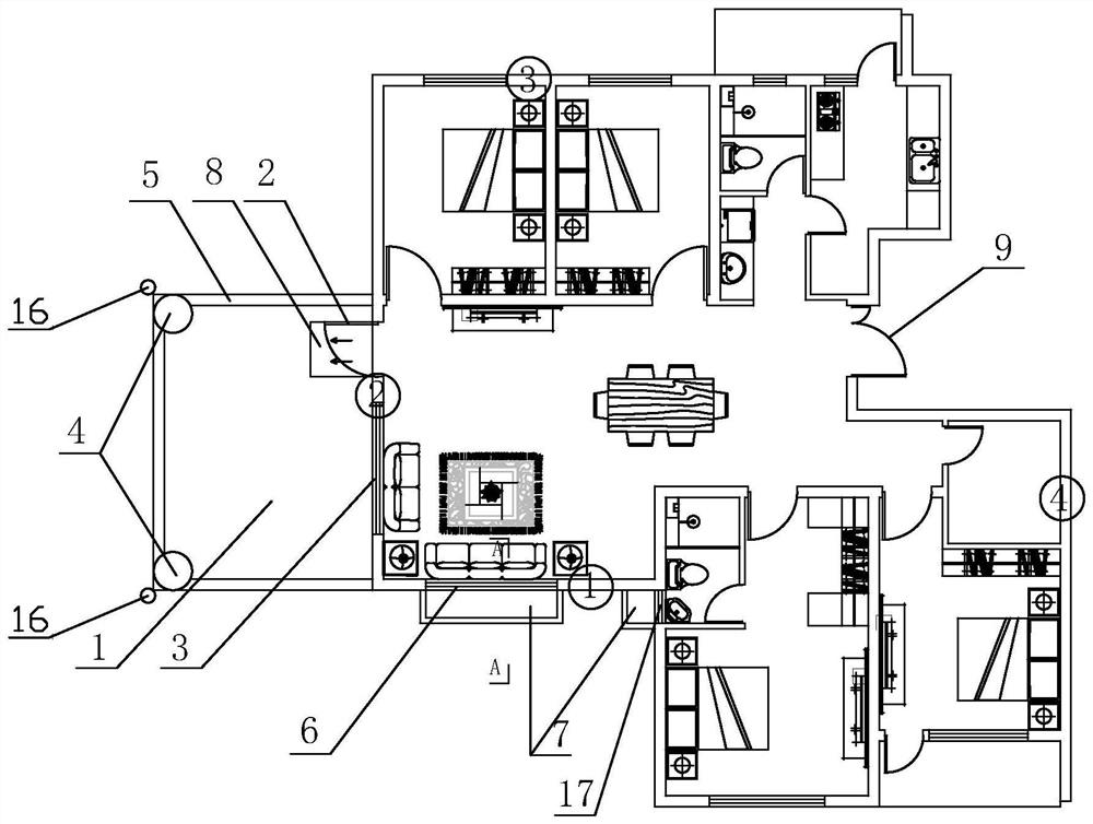 Hanging courtyard type building