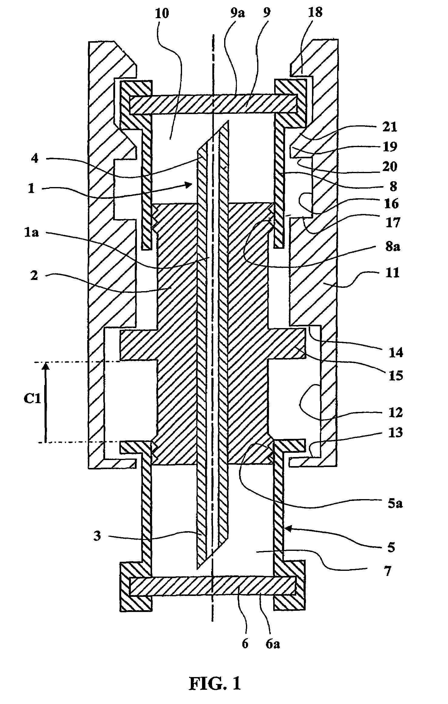 Perforating connector with sterile connection