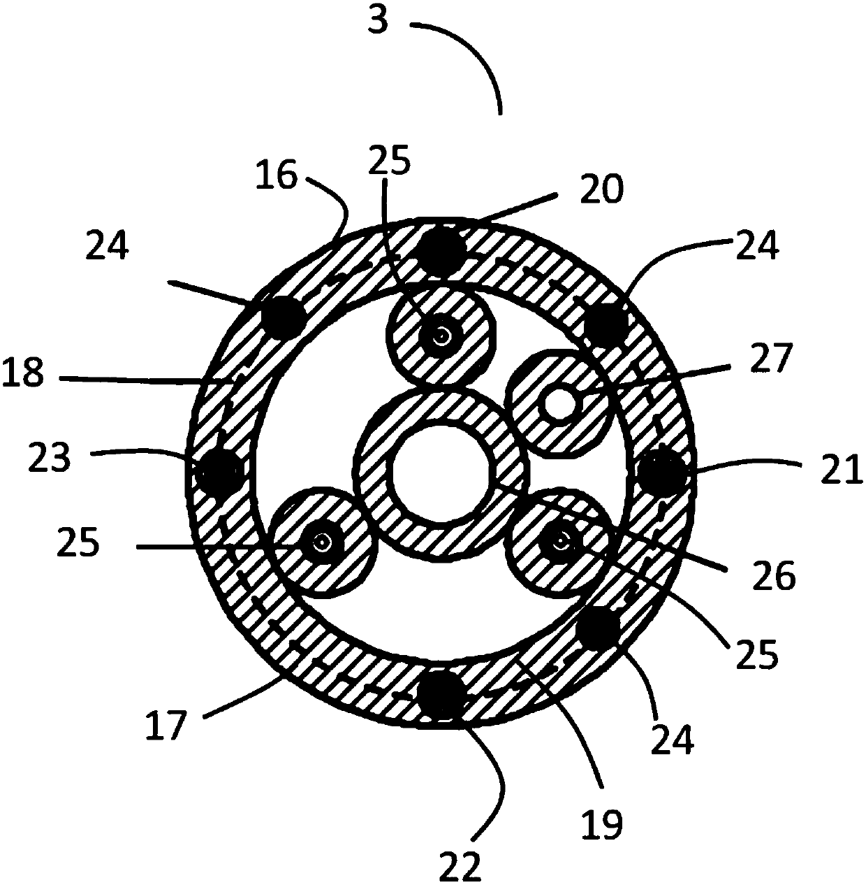 Autonomously controllable pull wire injection catheter, robotic system comprising said catheter and method for operating the same