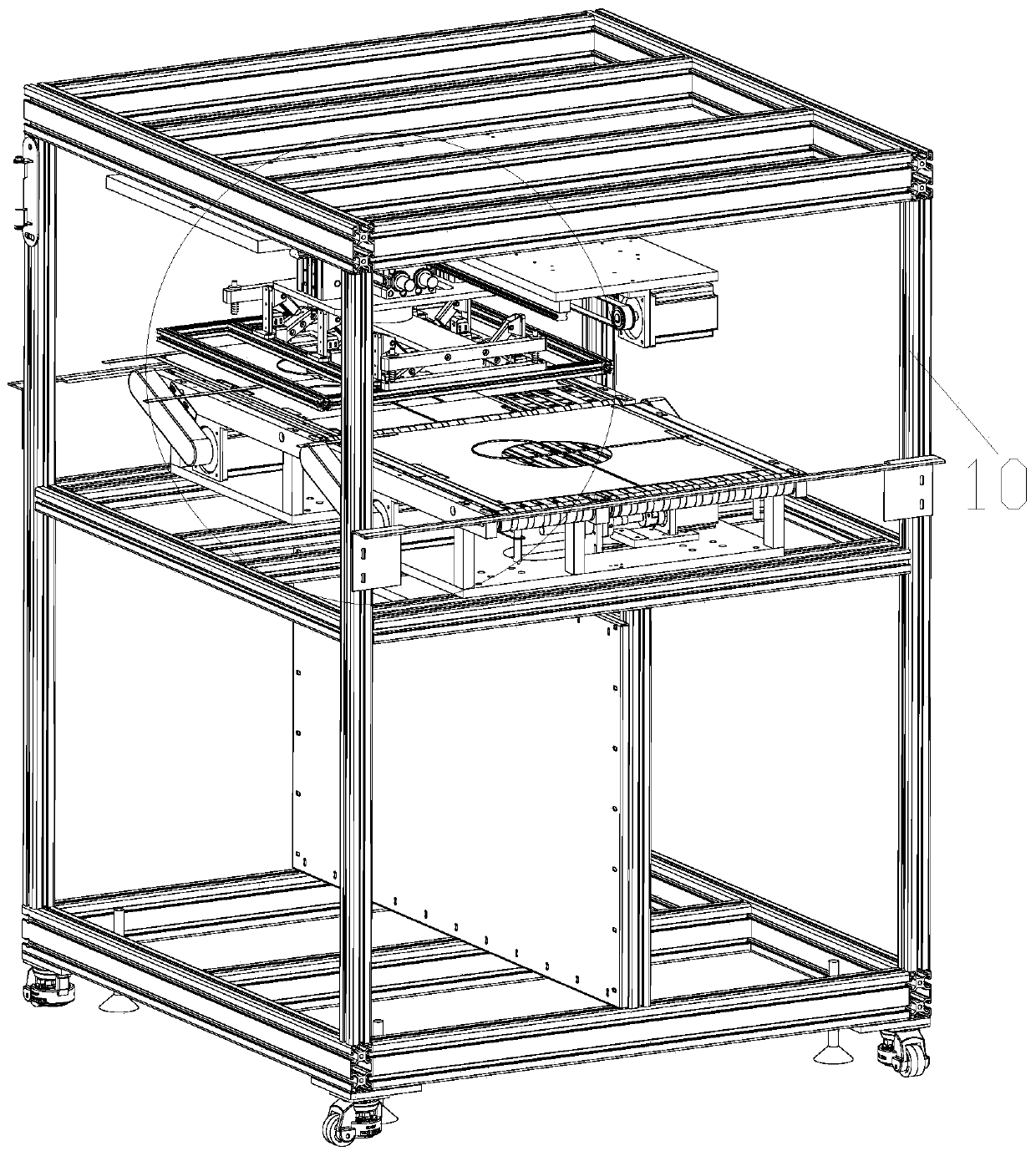 Rotating platform for abdominal cushion machine