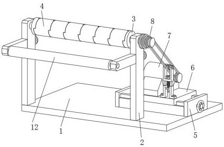 Garment fabric winding device