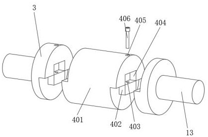 Garment fabric winding device