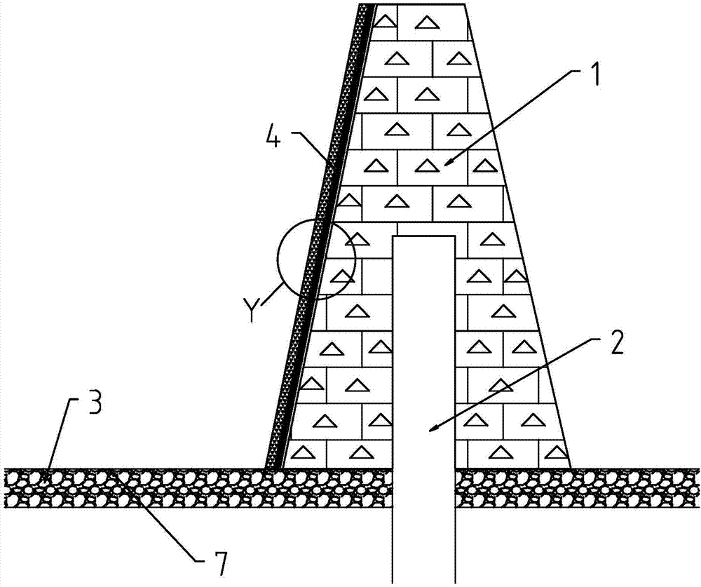 Large-scale loose soil and stone slope protection structure