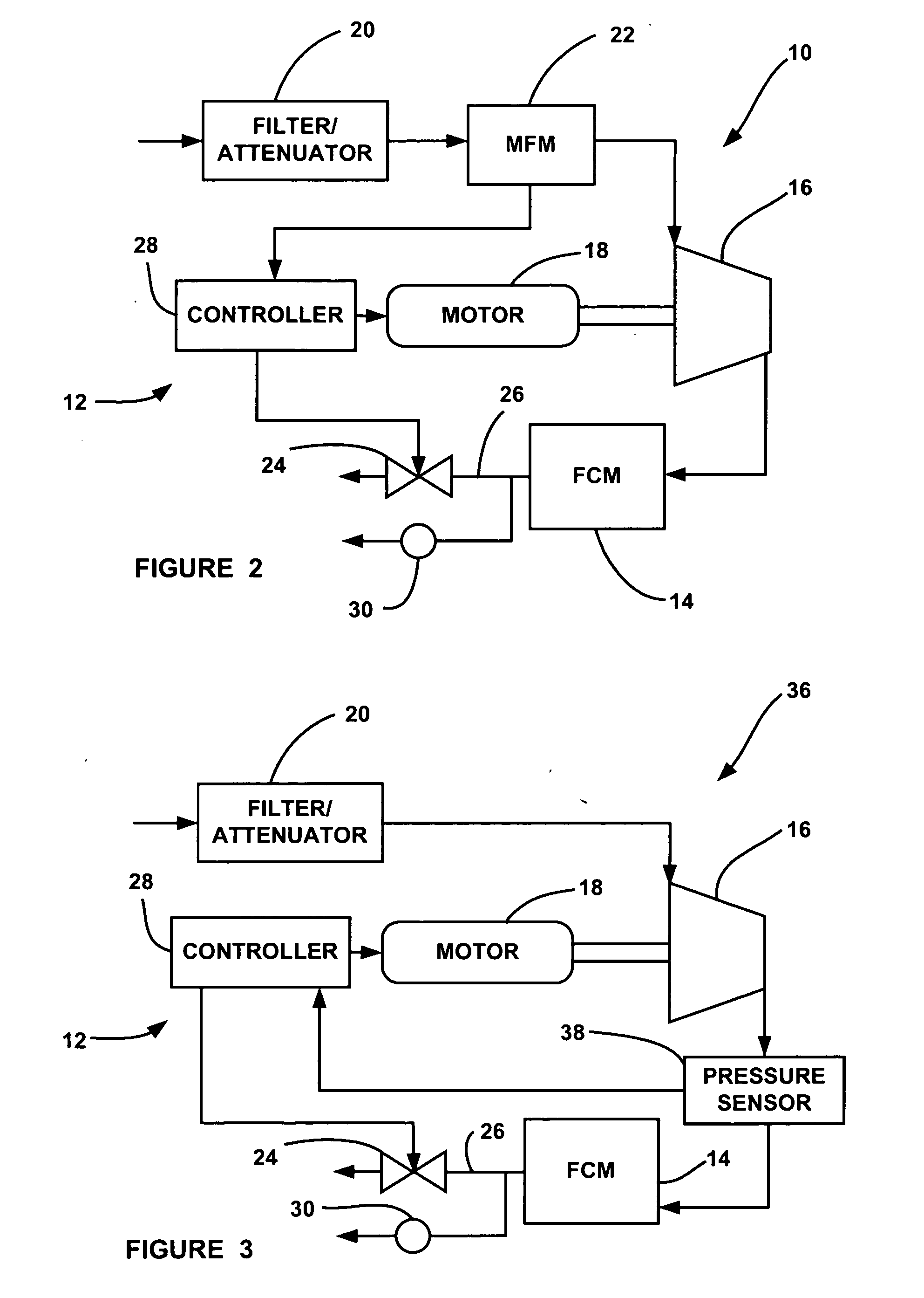 Virtual compressor operational parameter measurement and surge detection in a fuel cell system