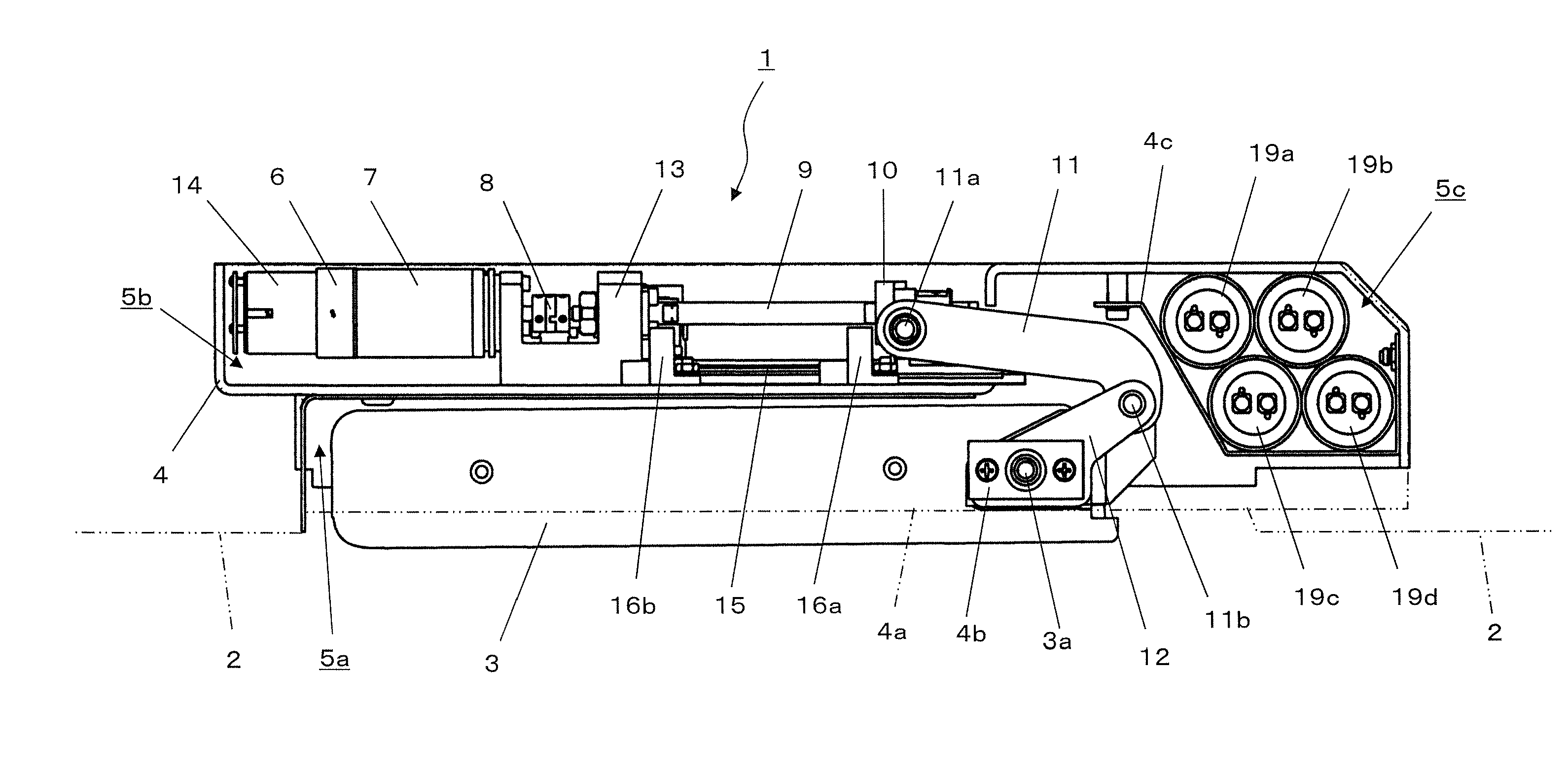 Pivoting display device used in aircraft