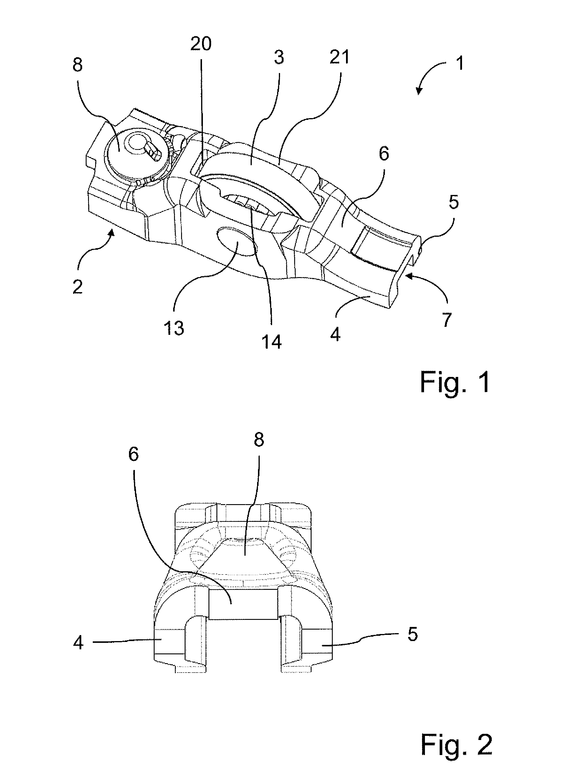 Finger follower lever for actuating a gas exchange valve