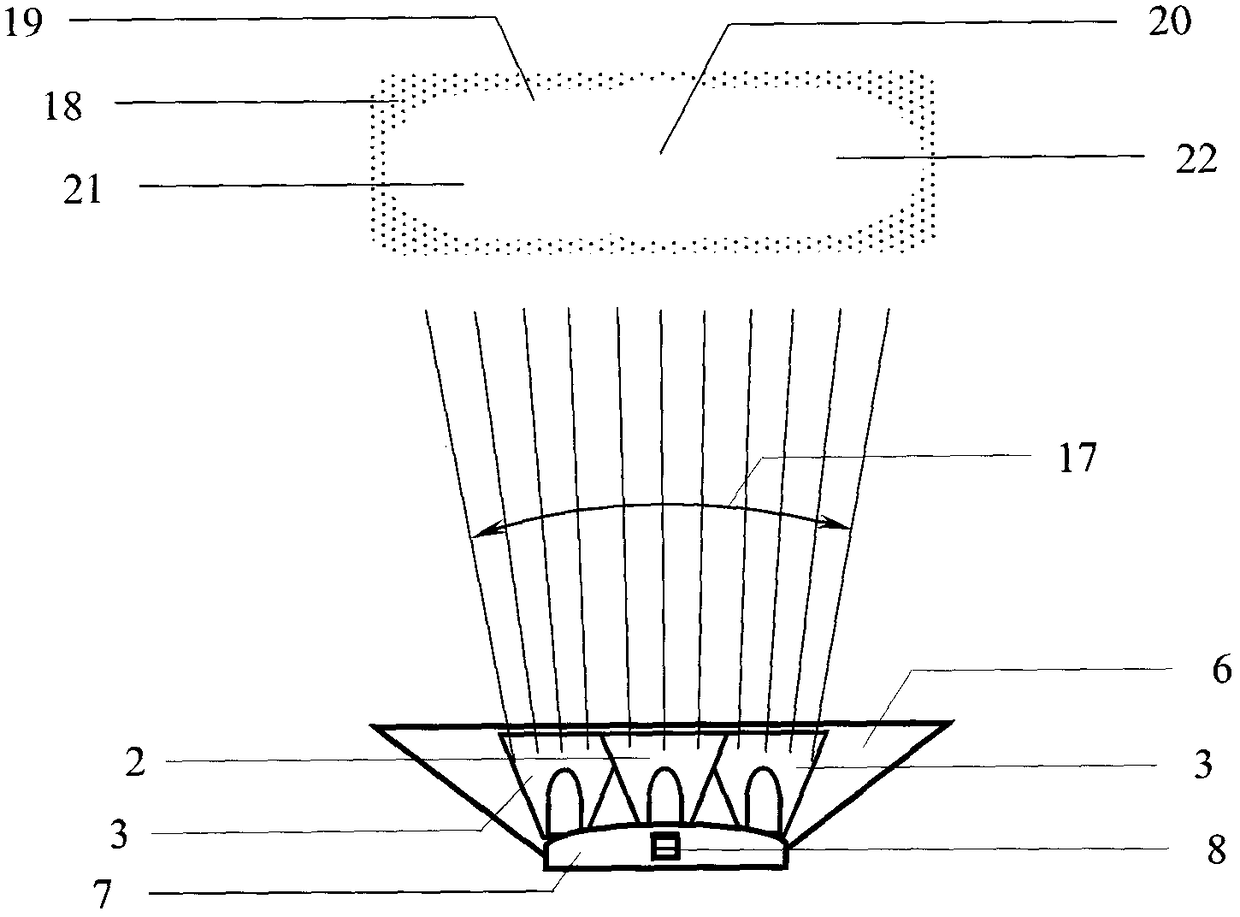 LED illumination light distribution mode