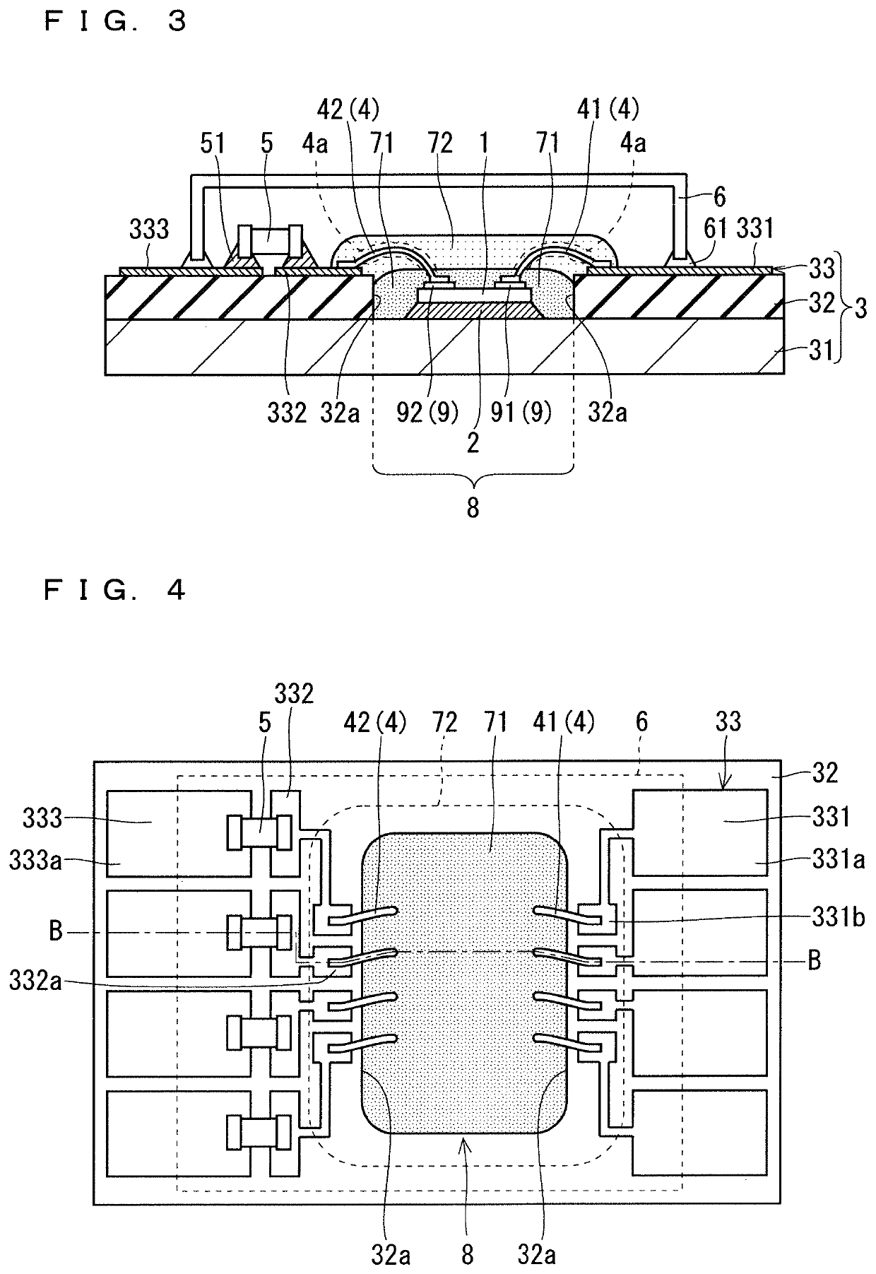 Packaging of a semiconductor device with dual sealing materials