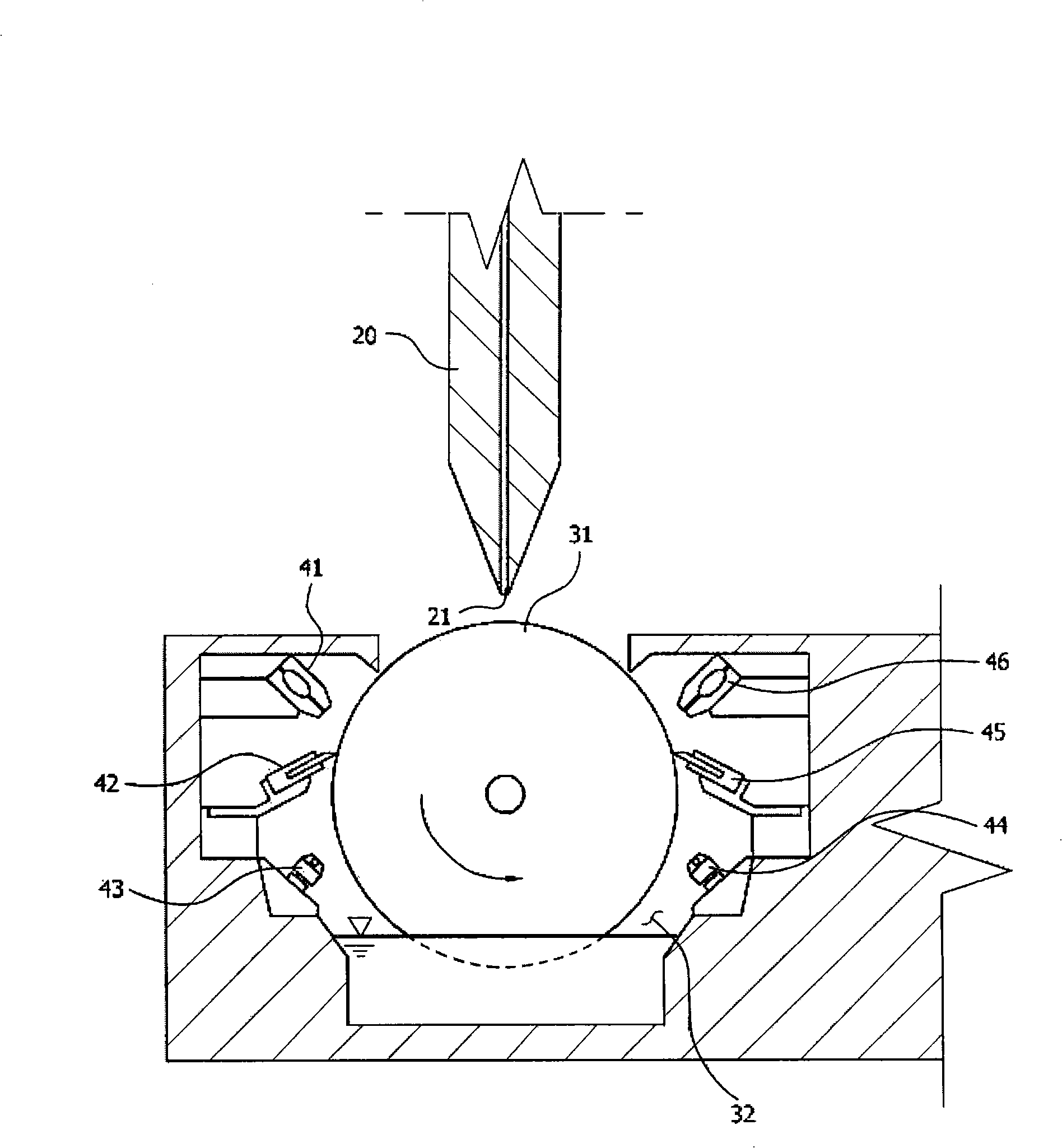 Preparation exhaust device for slit coating machine
