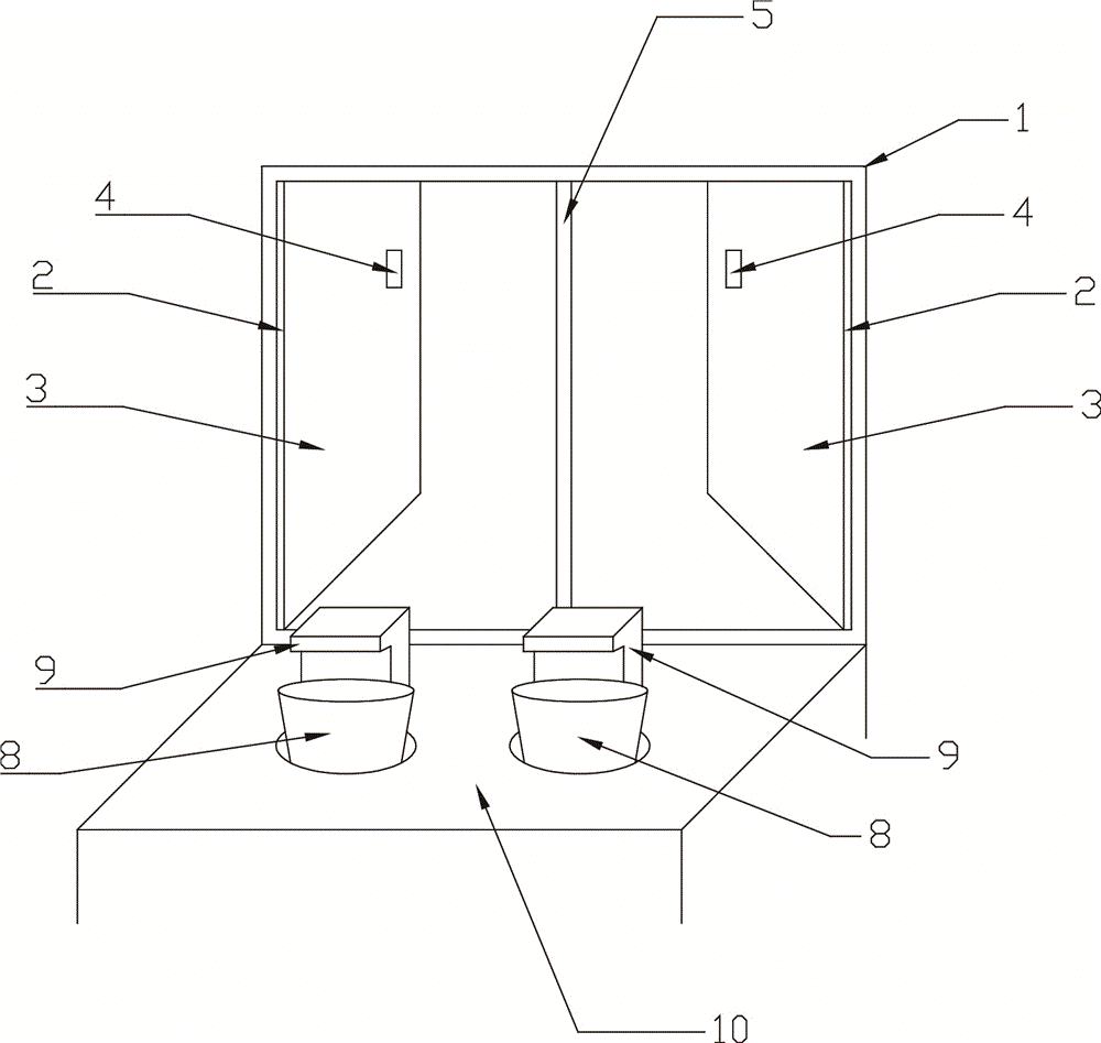 Window device capable of rotating flower pots through pushing window