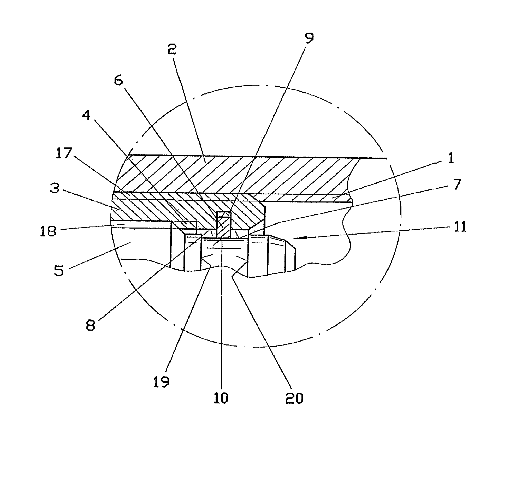 Structural unit with axial adjustment limiting elements