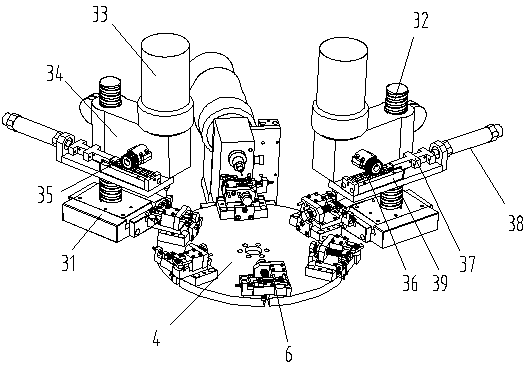 Carrier mechanism for PIN automatic drilling