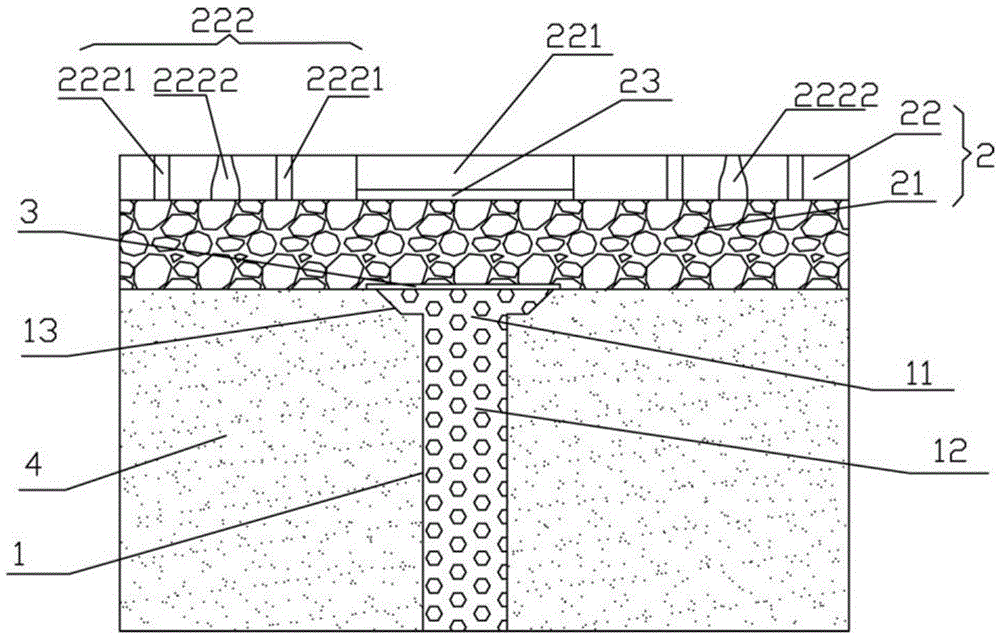 Water seepage structure and method