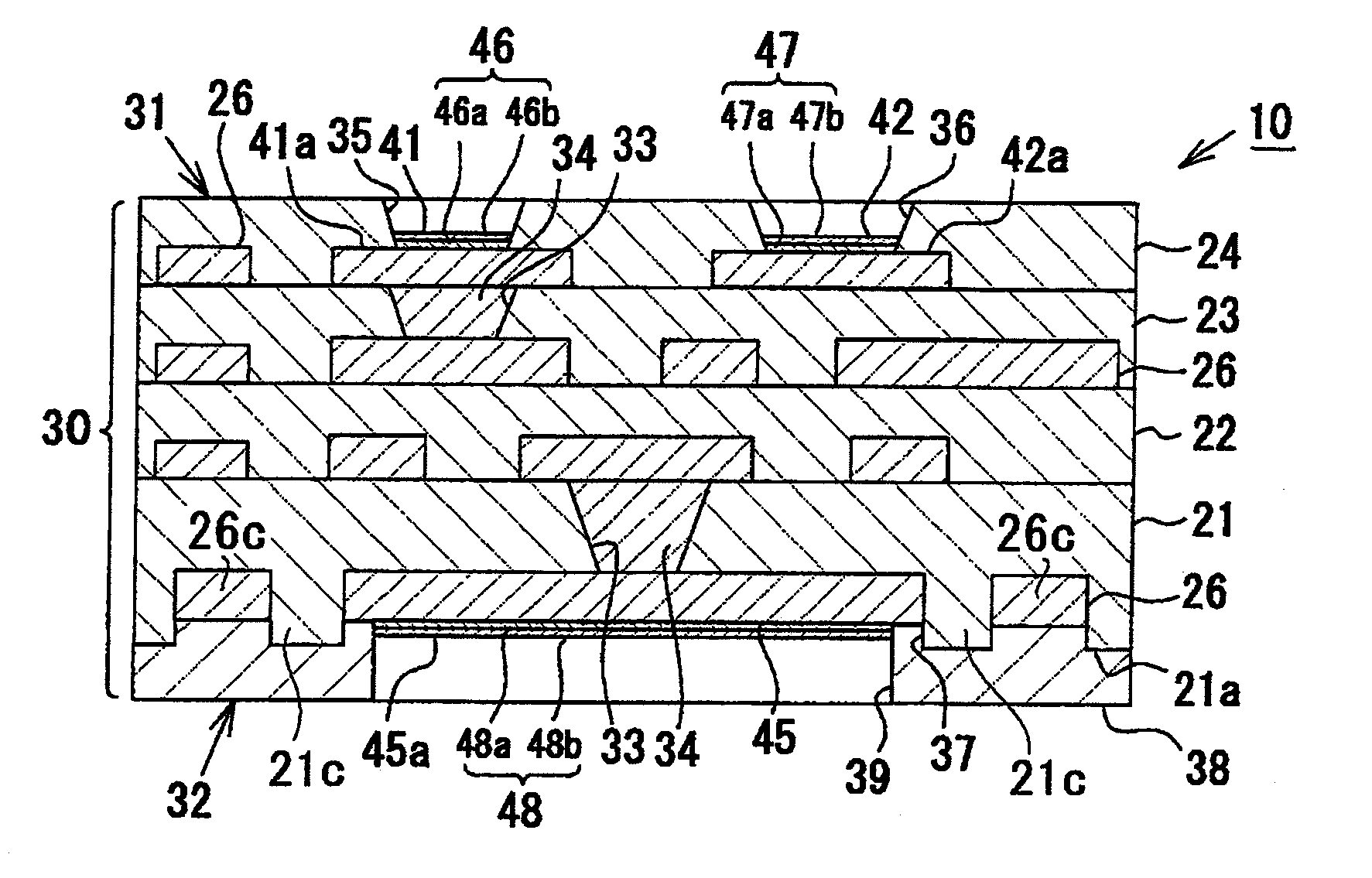 Multilayered Wiring Board and Method of Manufacturing the Same