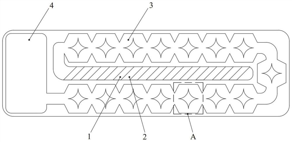 A star-shaped labyrinth flow channel drip irrigation irrigator