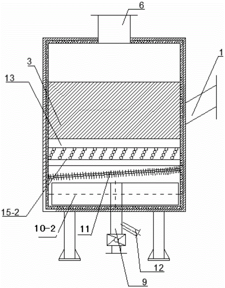 Combined fluidized bed type gas-solid heat exchange device utilizing waste heat of furnace slag