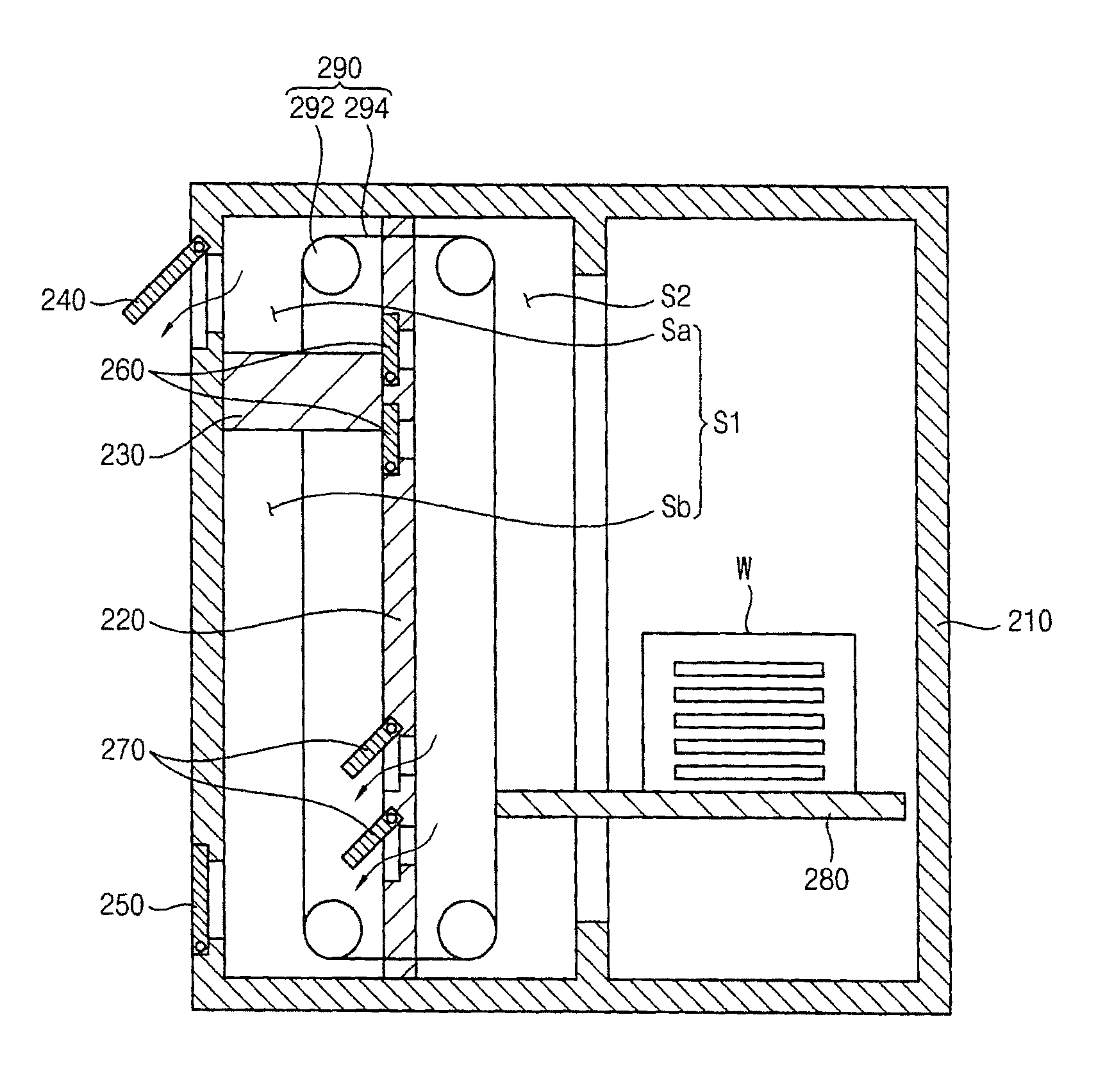 Unit for eliminating particles and apparatus for transferring a substrate having the same