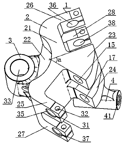 A leaf spring and steering knuckle connecting bracket suitable for oblique leaf spring suspension