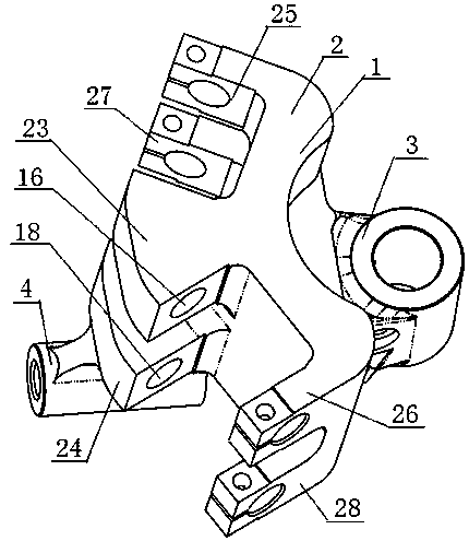 A leaf spring and steering knuckle connecting bracket suitable for oblique leaf spring suspension