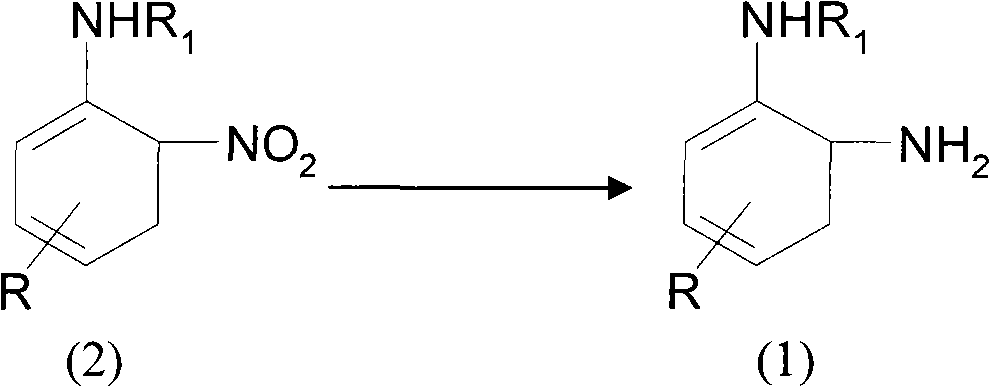 Method for preparing N substituted o-phenylenediamine