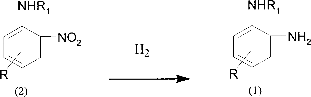 Method for preparing N substituted o-phenylenediamine