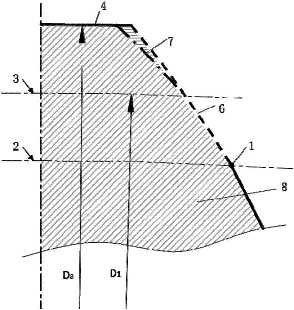 Gear top edge modifying method for improving gluing bearing capacity of involute cylindrical gear