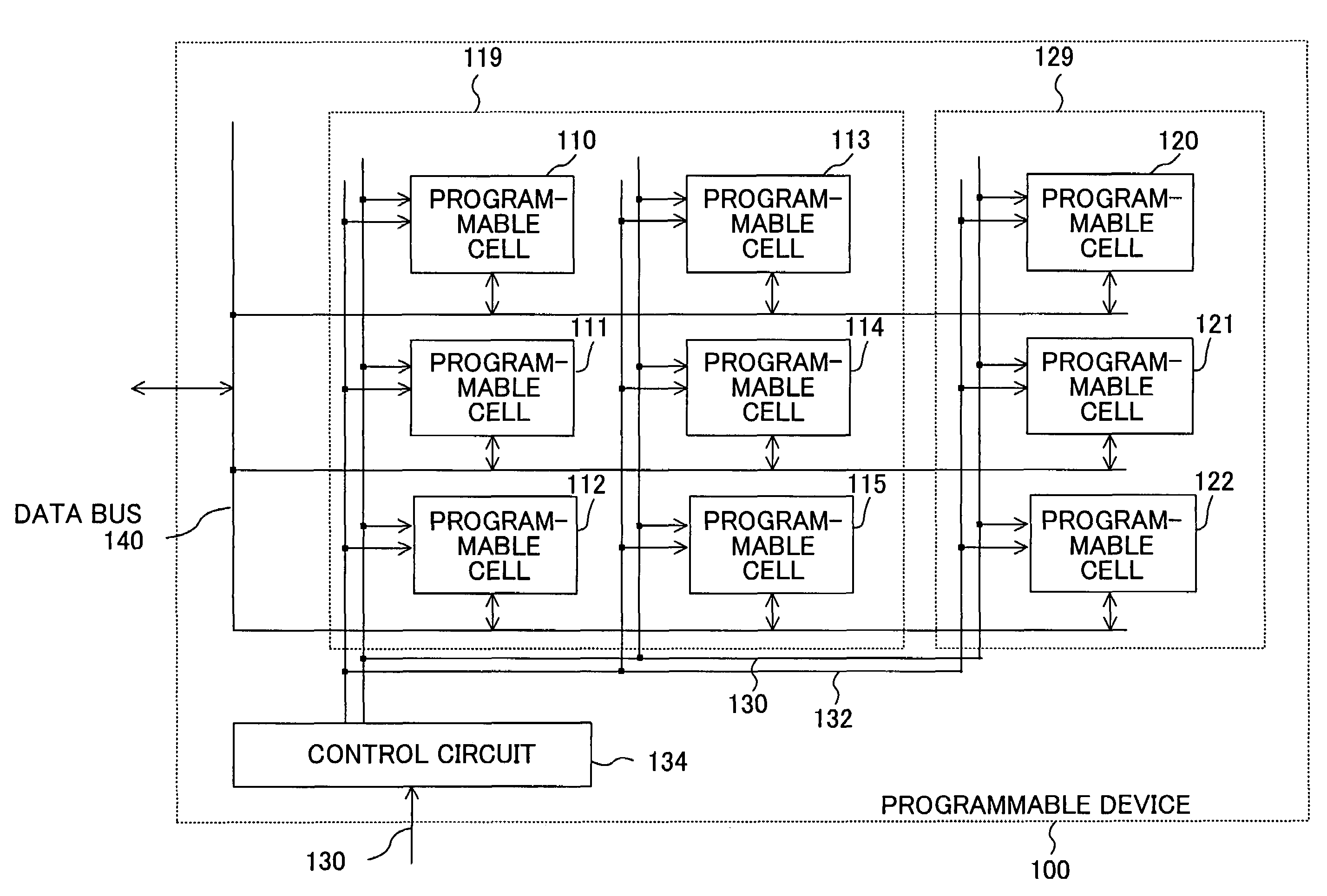 Programmable device with structure for storing configuration information