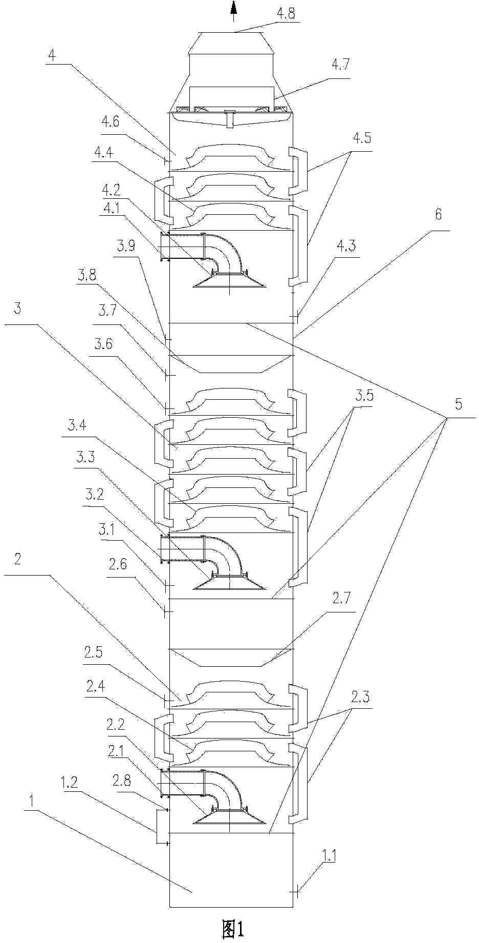 Carbon absorption tower