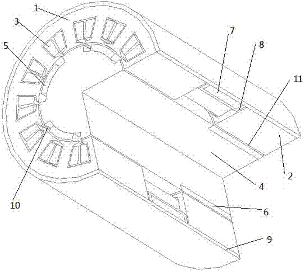 Rotor staggered structure motor