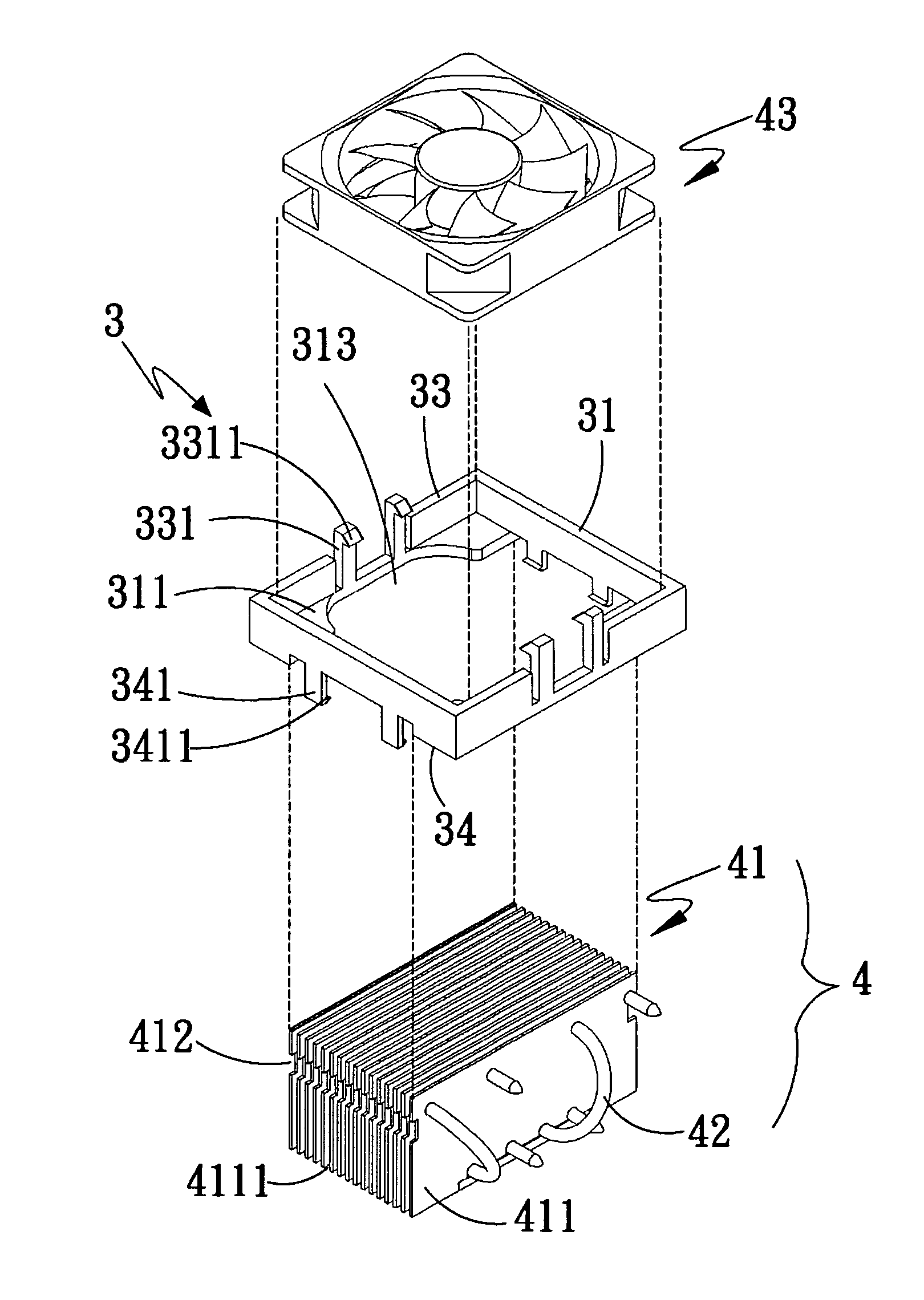 Cooling fan rack