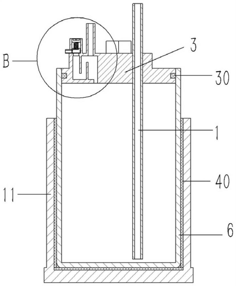 Feeding cylinder structure of photoresist to photoetching machine