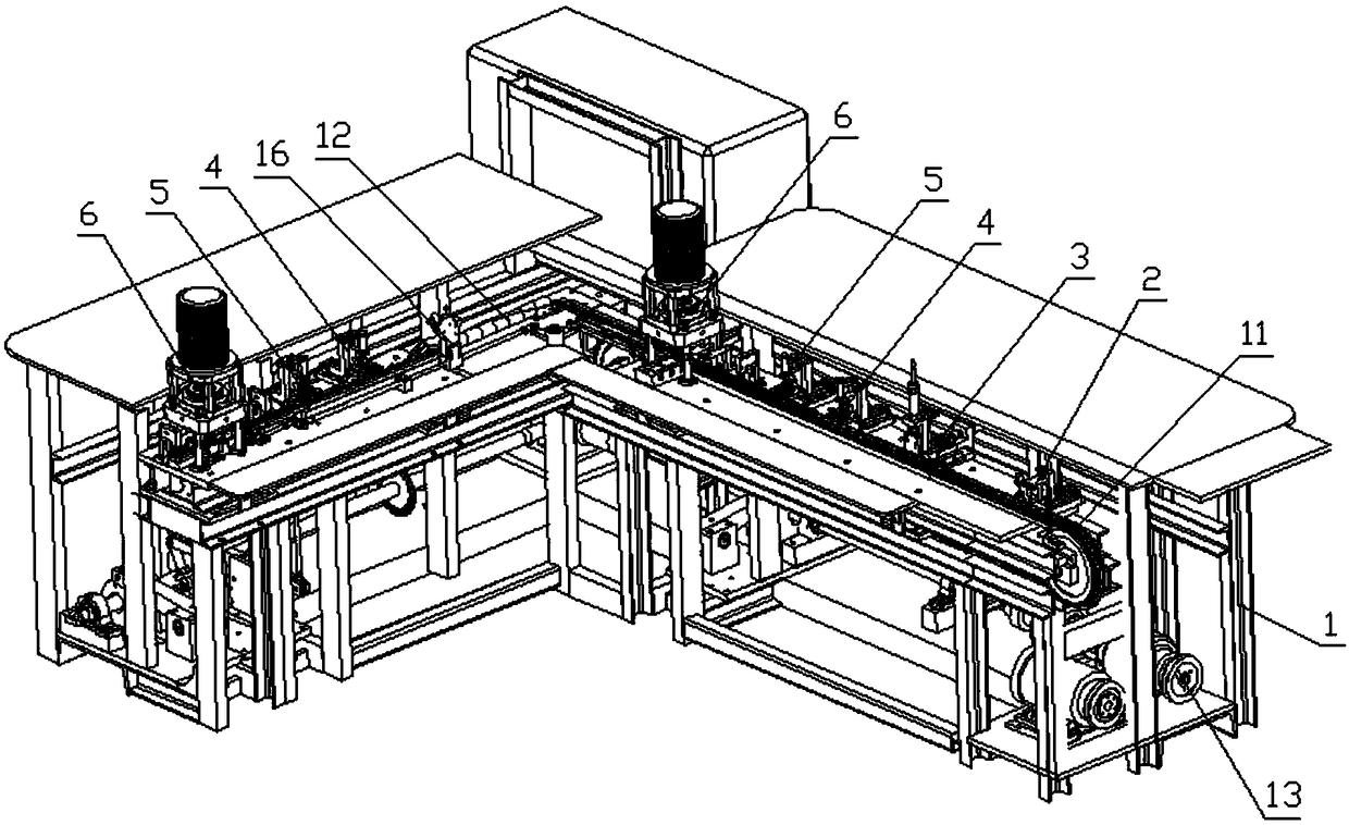 Double-sided synchronous placing device for saw chain assembly machine